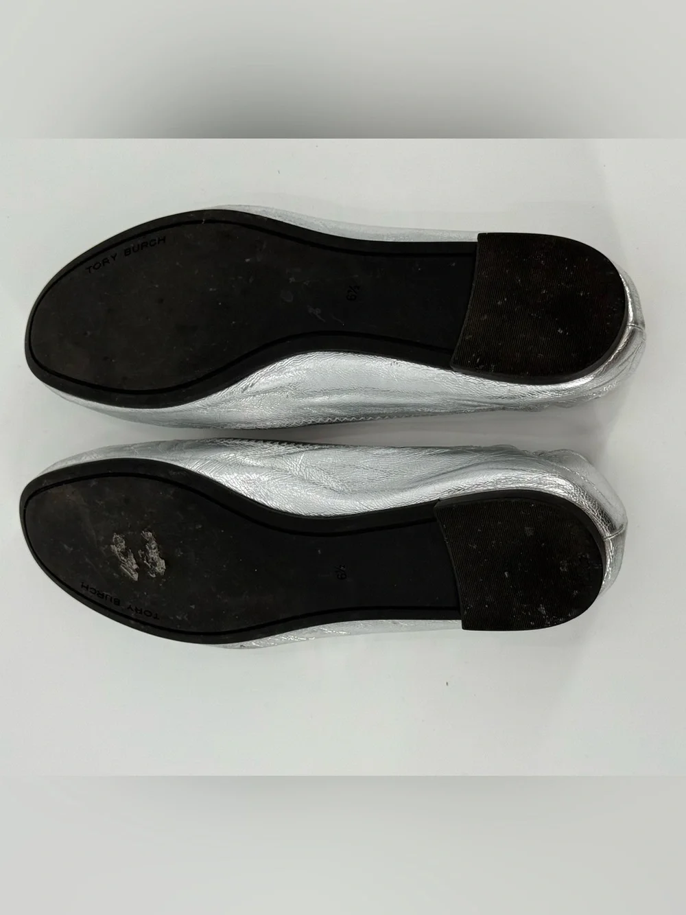 Tory Burch Minnie Travel Metallic Ballet Flats 6.5